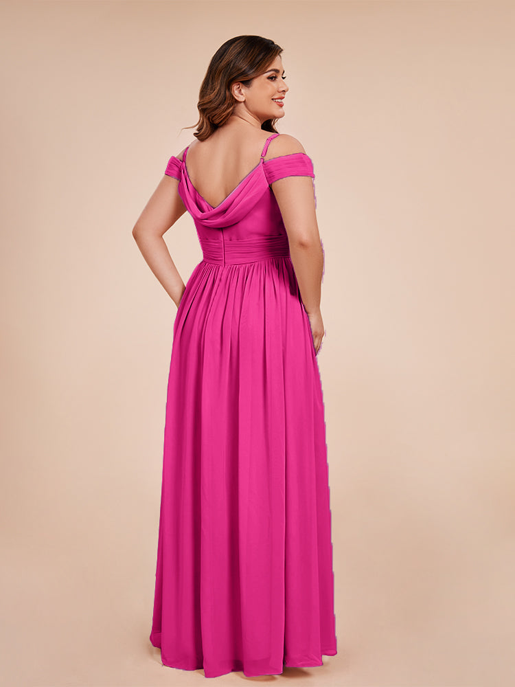 Mia A-line Off The Shoulder Plus Size Bridesmaid Dress