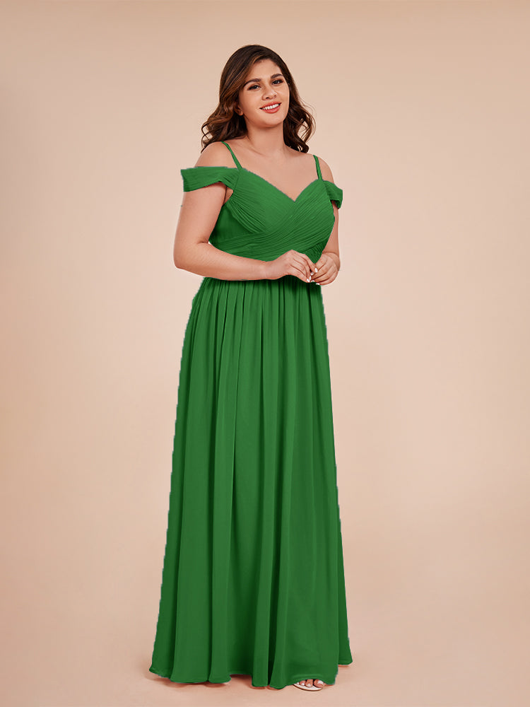 Mia A-line Off The Shoulder Plus Size Bridesmaid Dress