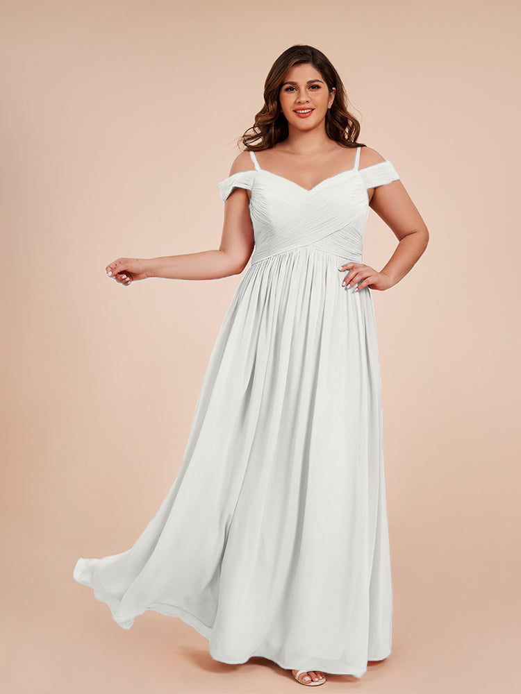 Mia A-line Off The Shoulder Plus Size Bridesmaid Dress