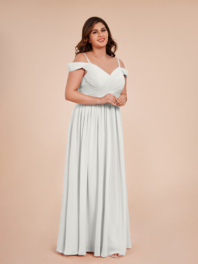 Mia A-line Off The Shoulder Plus Size Bridesmaid Dress