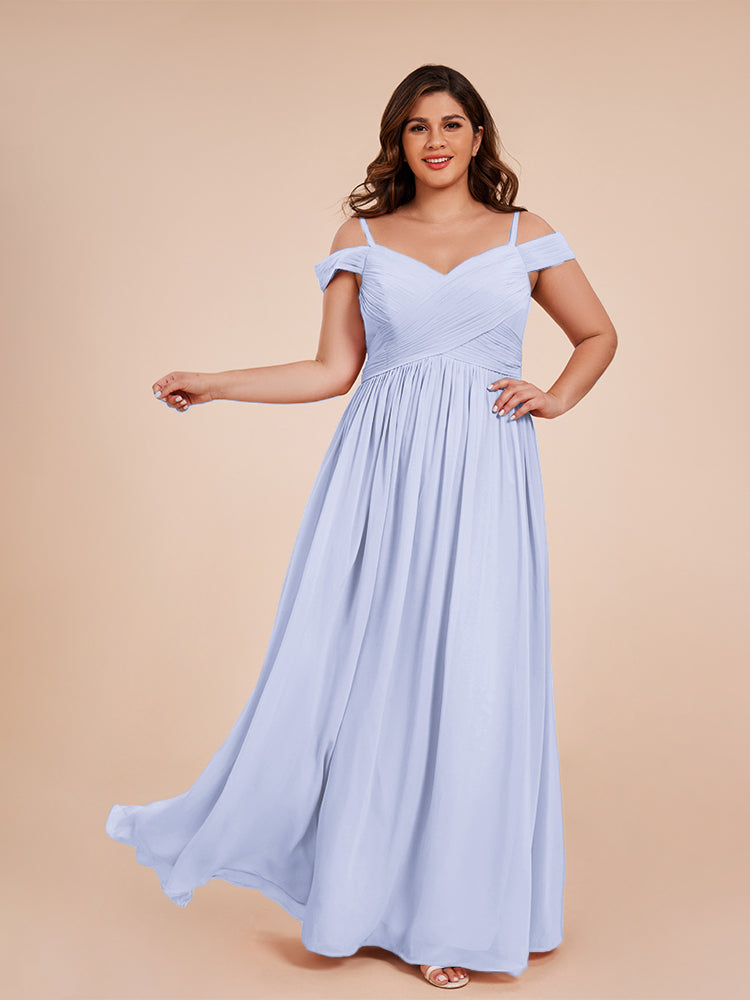 Mia A-line Off The Shoulder Plus Size Bridesmaid Dress