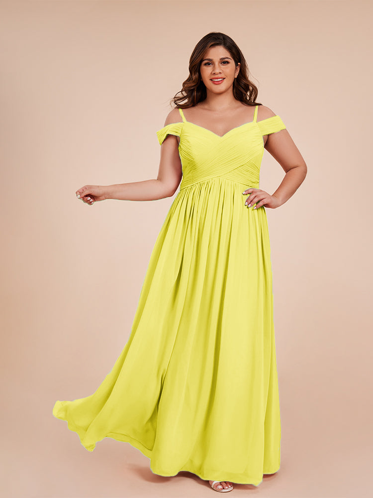 Mia A-line Off The Shoulder Plus Size Bridesmaid Dress