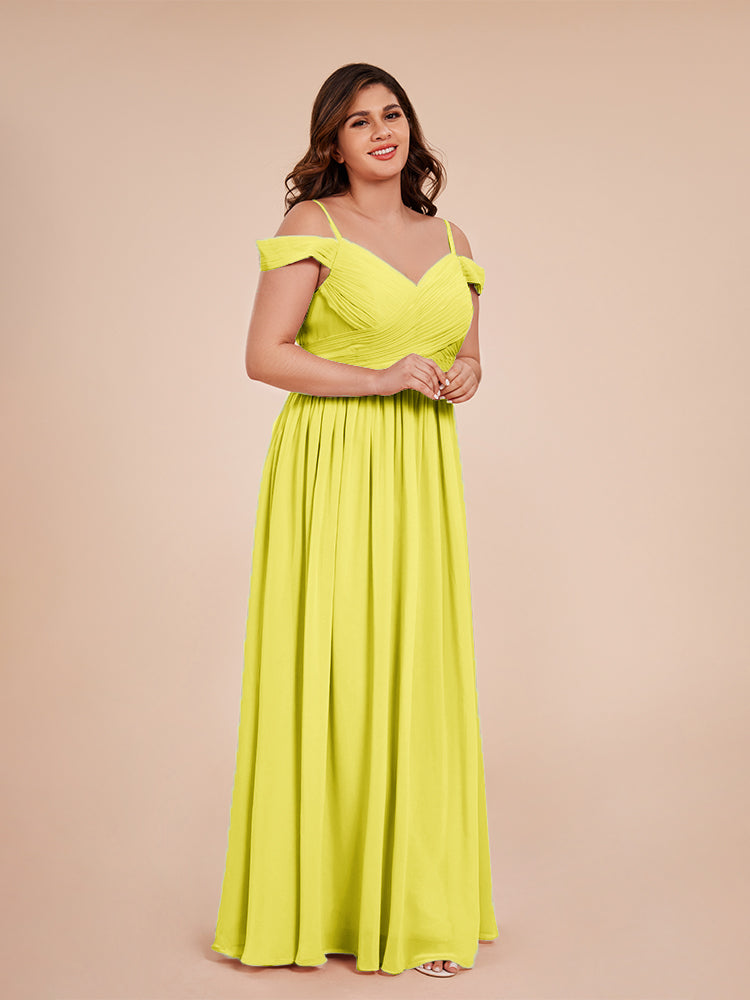 Mia A-line Off The Shoulder Plus Size Bridesmaid Dress