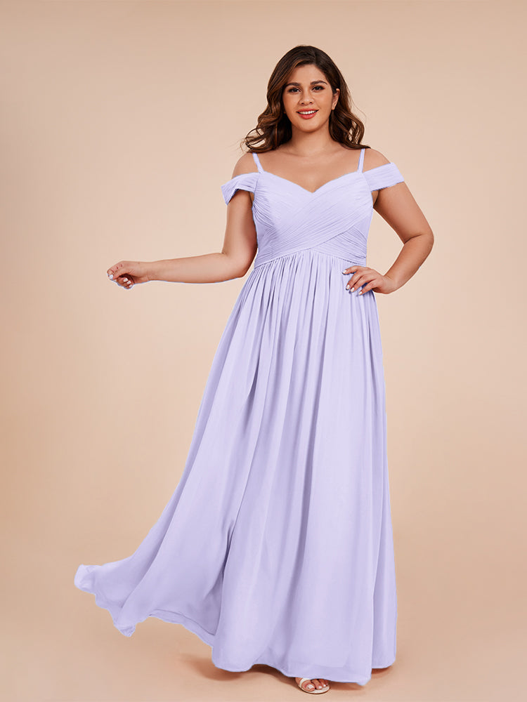 Mia A-line Off The Shoulder Plus Size Bridesmaid Dress