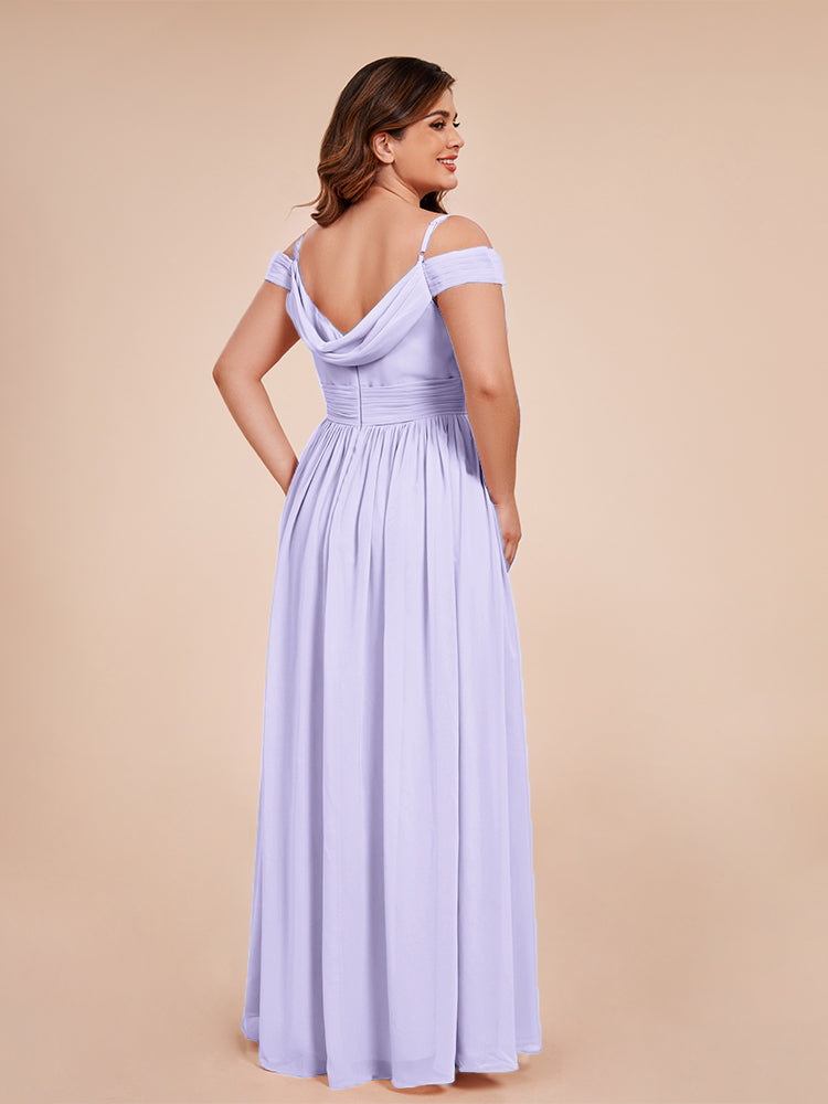 Mia A-line Off The Shoulder Plus Size Bridesmaid Dress