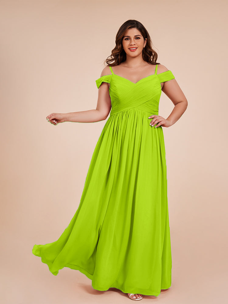 Mia A-line Off The Shoulder Plus Size Bridesmaid Dress