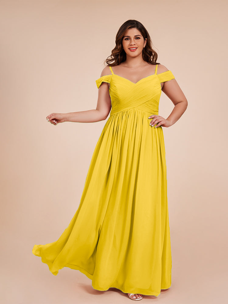 Mia A-line Off The Shoulder Plus Size Bridesmaid Dress