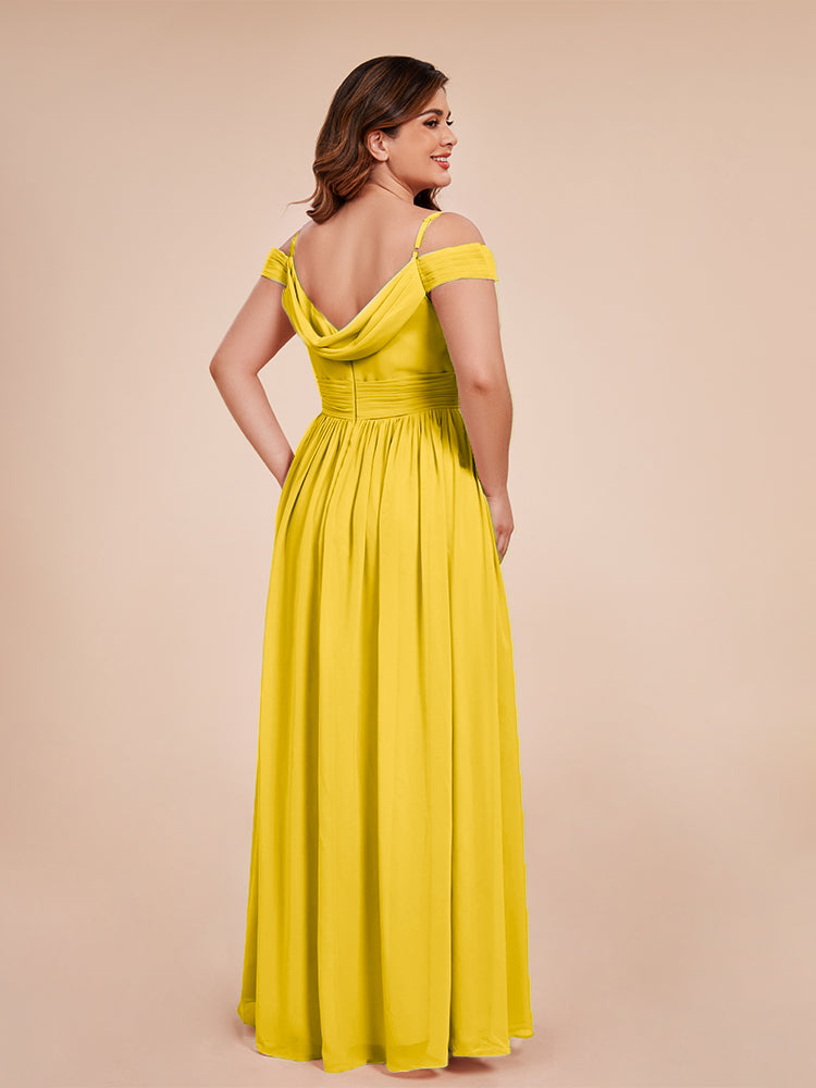 Mia A-line Off The Shoulder Plus Size Bridesmaid Dress