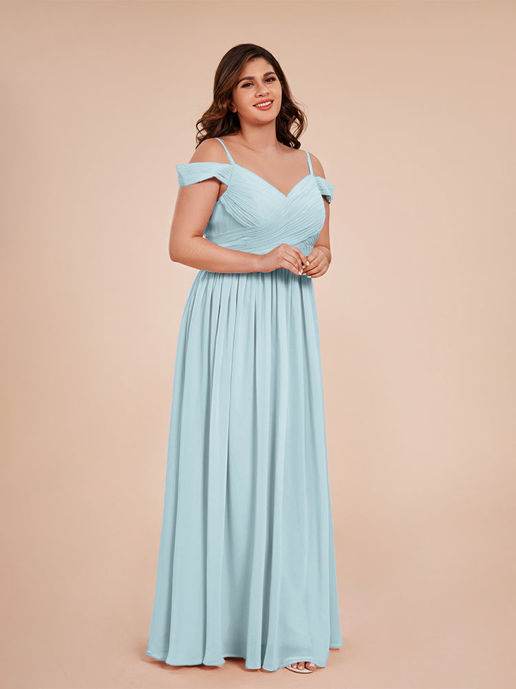 Mia A-line Off The Shoulder Plus Size Bridesmaid Dress