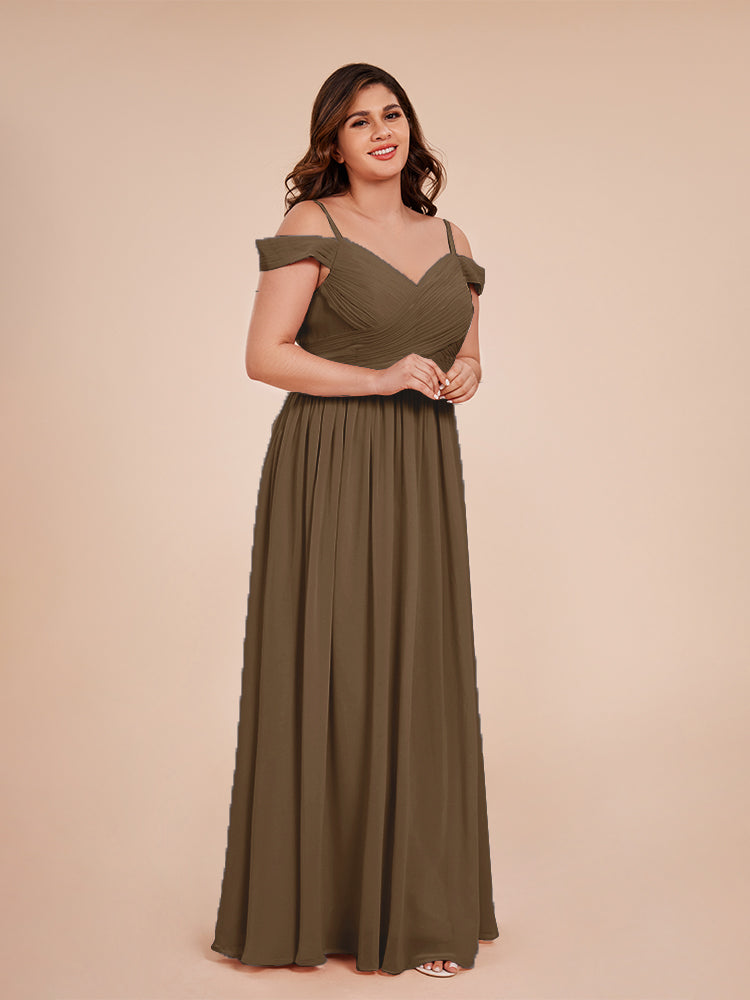 Mia A-line Off The Shoulder Plus Size Bridesmaid Dress