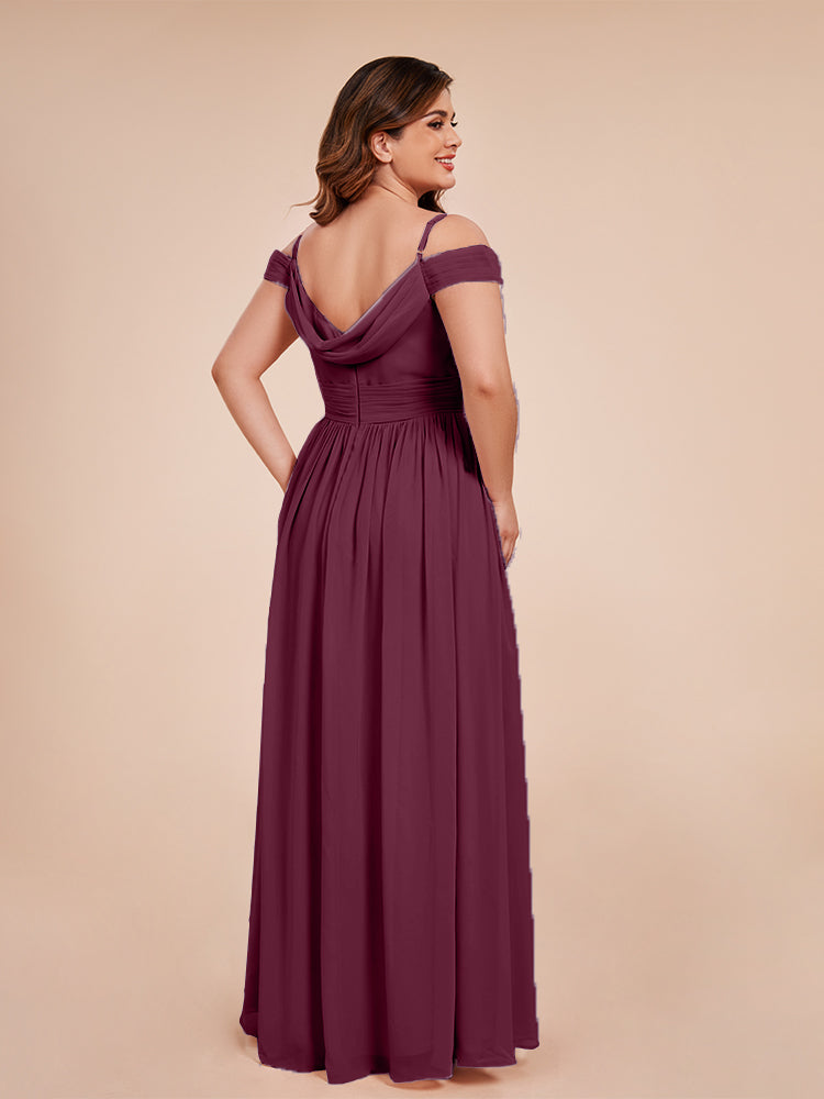 Mia A-line Off The Shoulder Plus Size Bridesmaid Dress