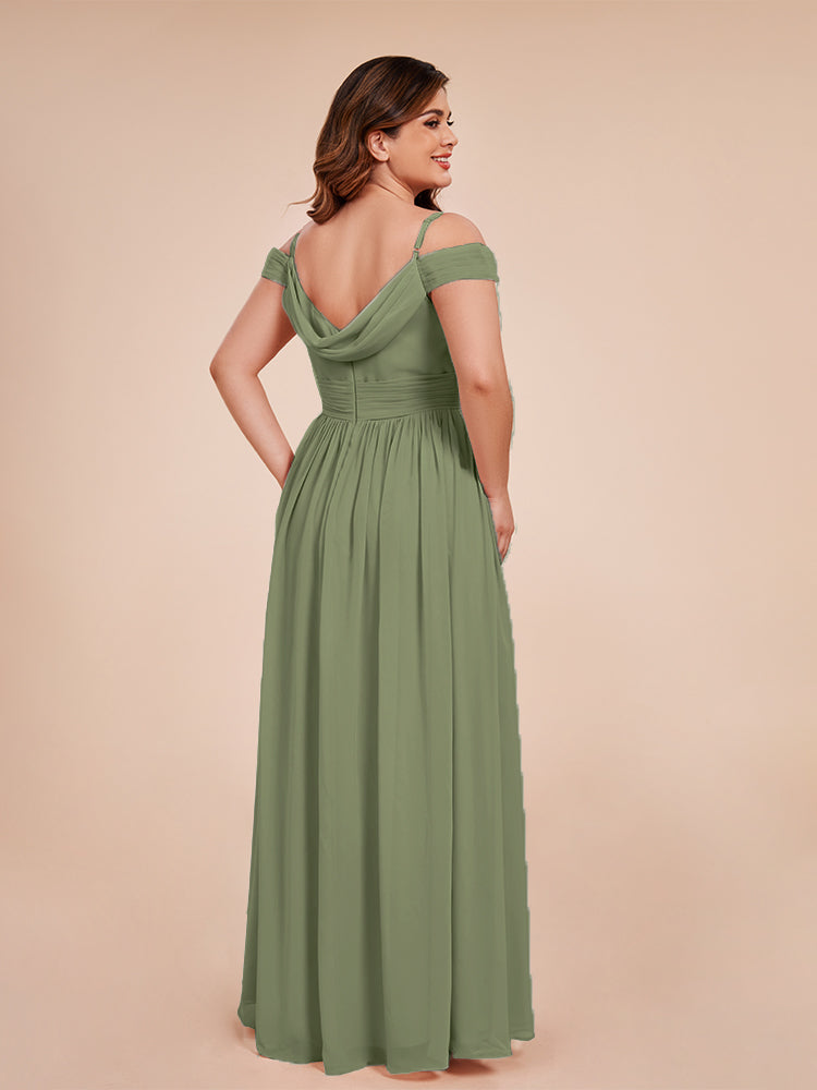 Mia A-line Off The Shoulder Plus Size Bridesmaid Dress