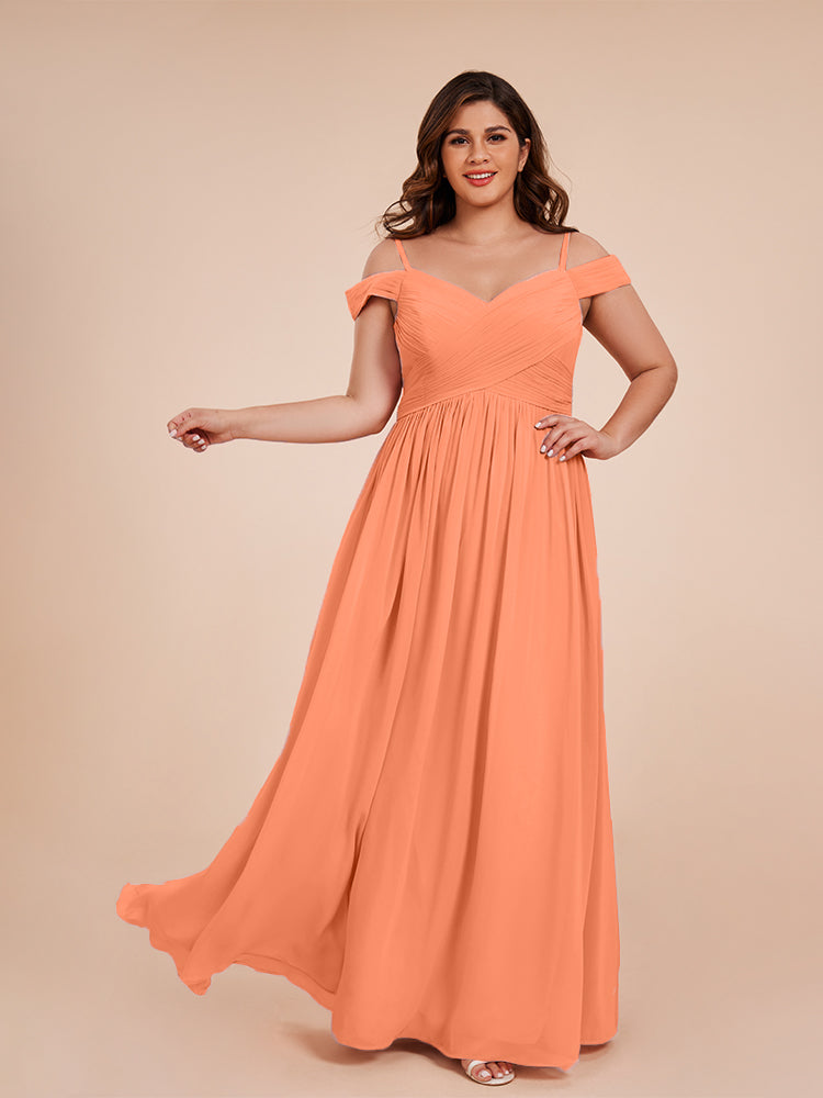 Mia A-line Off The Shoulder Plus Size Bridesmaid Dress