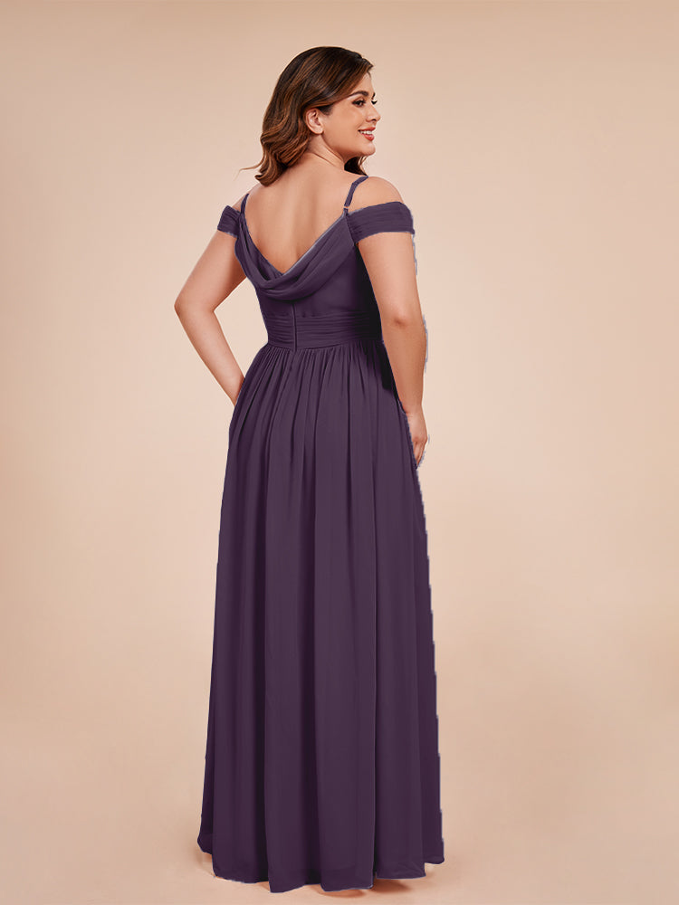 Mia A-line Off The Shoulder Plus Size Bridesmaid Dress