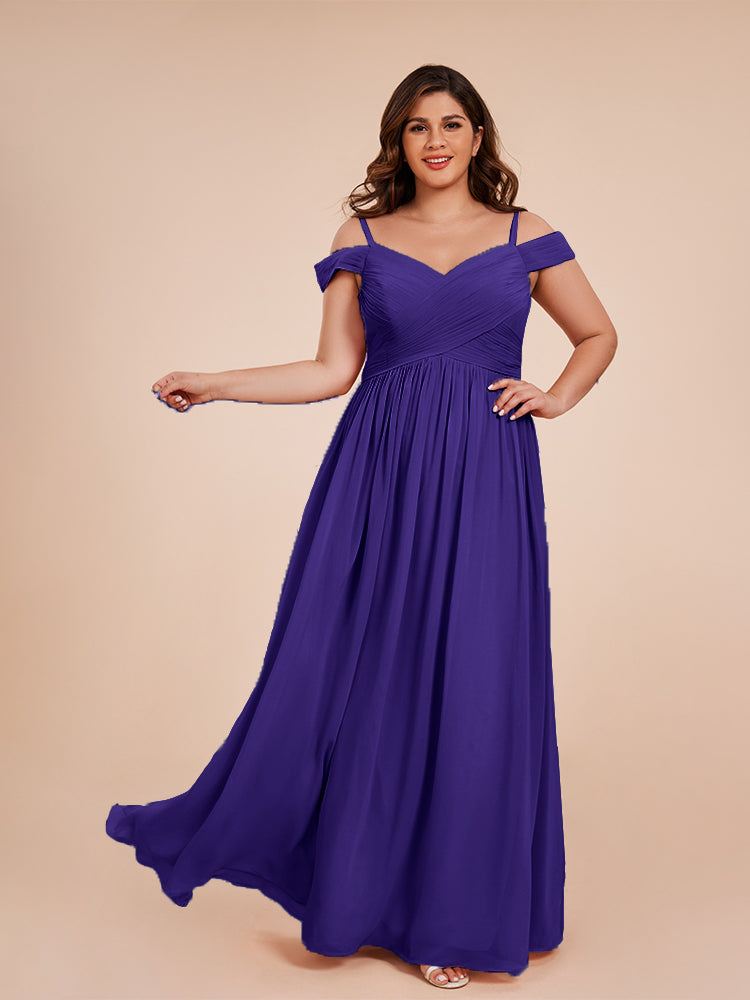 Mia A-line Off The Shoulder Plus Size Bridesmaid Dress