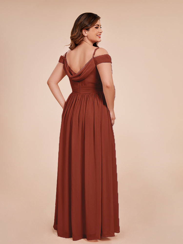 Mia A-line Off The Shoulder Plus Size Bridesmaid Dress