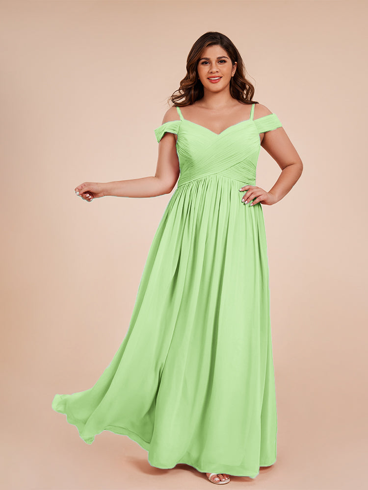 Mia A-line Off The Shoulder Plus Size Bridesmaid Dress