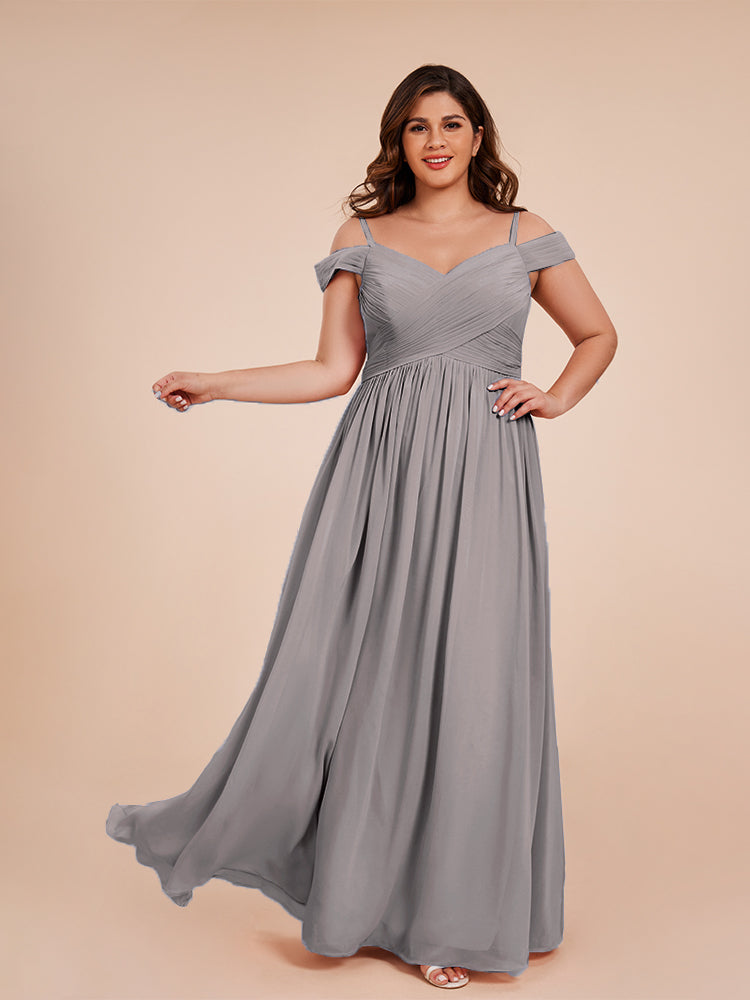 Mia A-line Off The Shoulder Plus Size Bridesmaid Dress