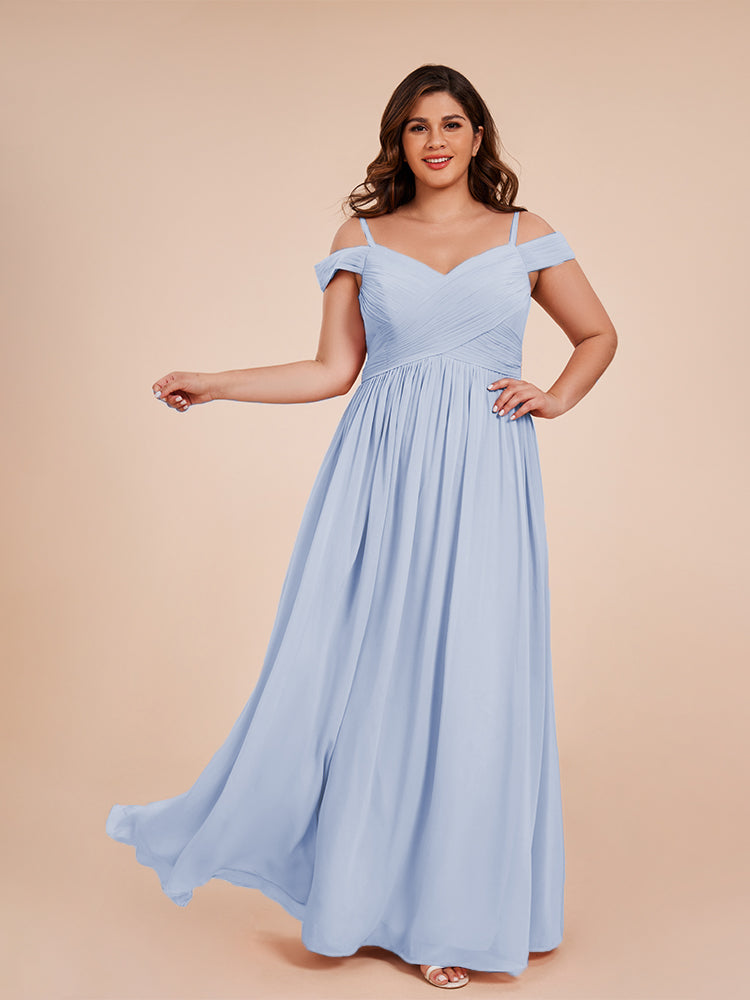 Mia A-line Off The Shoulder Plus Size Bridesmaid Dress