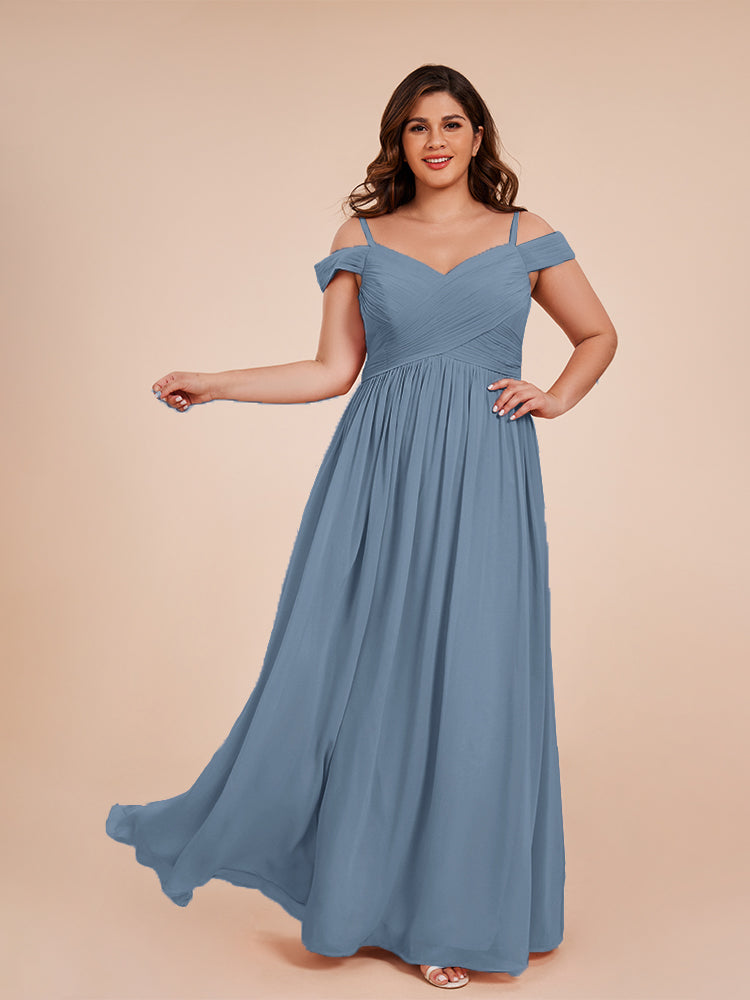 Mia A-line Off The Shoulder Plus Size Bridesmaid Dress