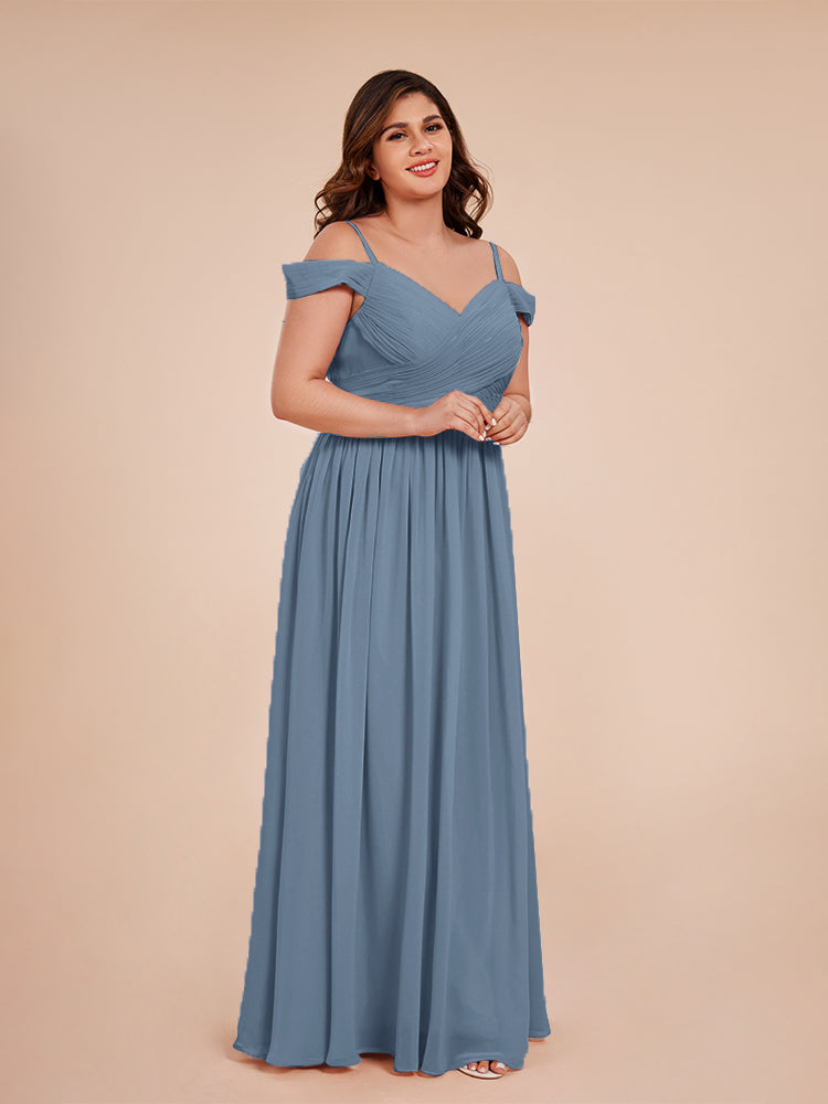 Mia A-line Off The Shoulder Plus Size Bridesmaid Dress