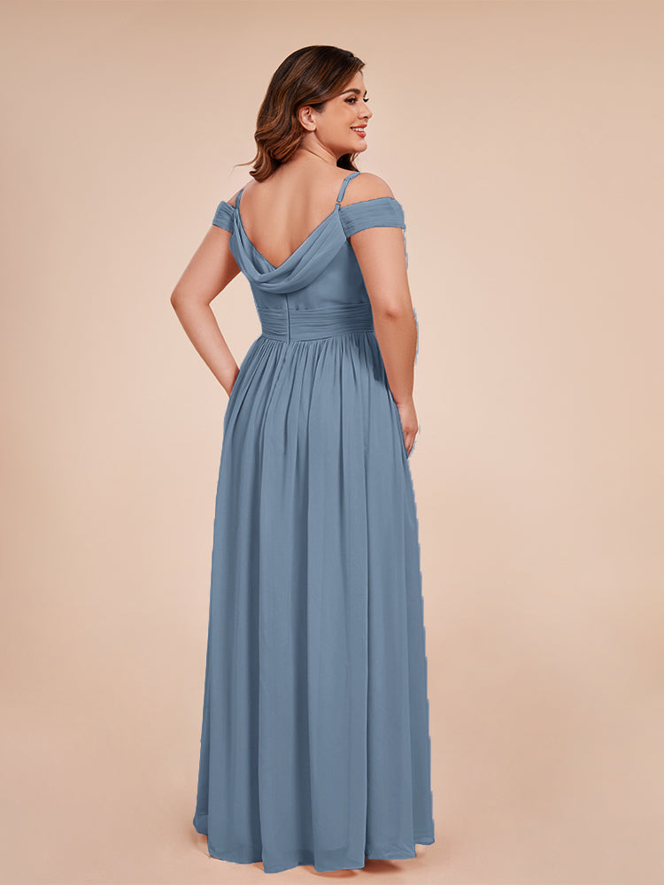 Mia A-line Off The Shoulder Plus Size Bridesmaid Dress