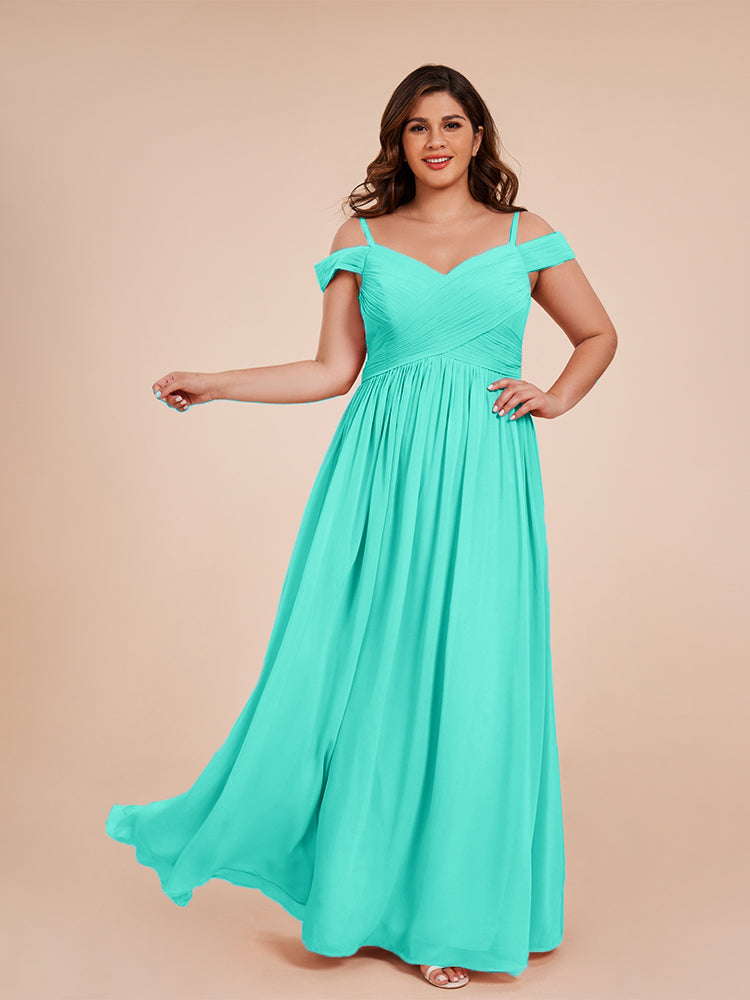 Mia A-line Off The Shoulder Plus Size Bridesmaid Dress