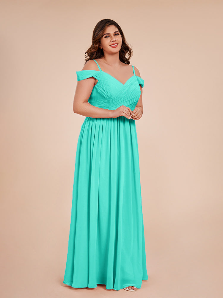 Mia A-line Off The Shoulder Plus Size Bridesmaid Dress