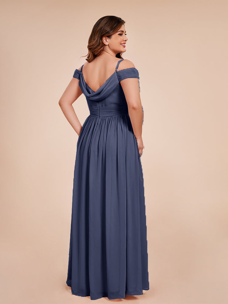 Mia A-line Off The Shoulder Plus Size Bridesmaid Dress