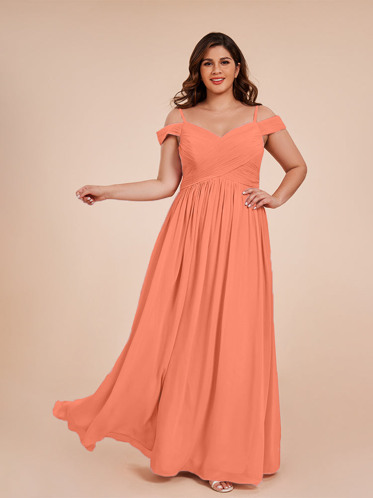 Mia A-line Off The Shoulder Plus Size Bridesmaid Dress