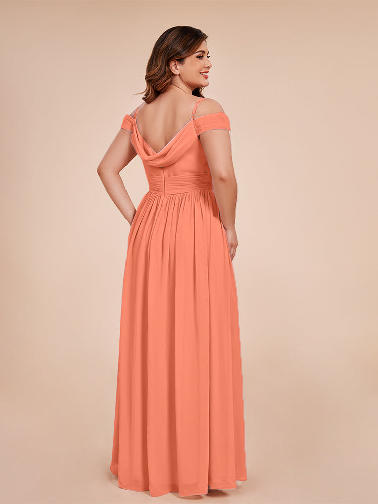 Mia A-line Off The Shoulder Plus Size Bridesmaid Dress