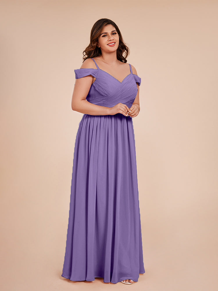 Mia A-line Off The Shoulder Plus Size Bridesmaid Dress