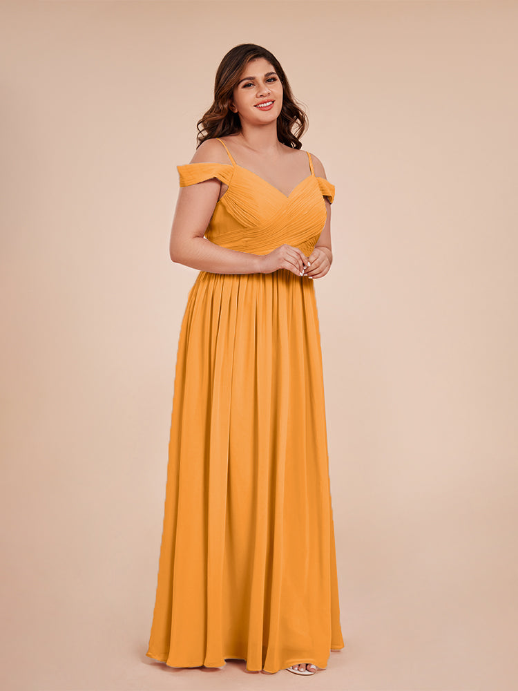 Mia A-line Off The Shoulder Plus Size Bridesmaid Dress