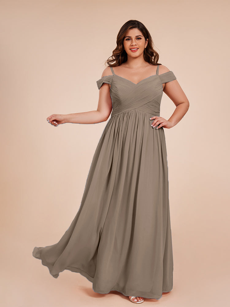 Mia A-line Off The Shoulder Plus Size Bridesmaid Dress