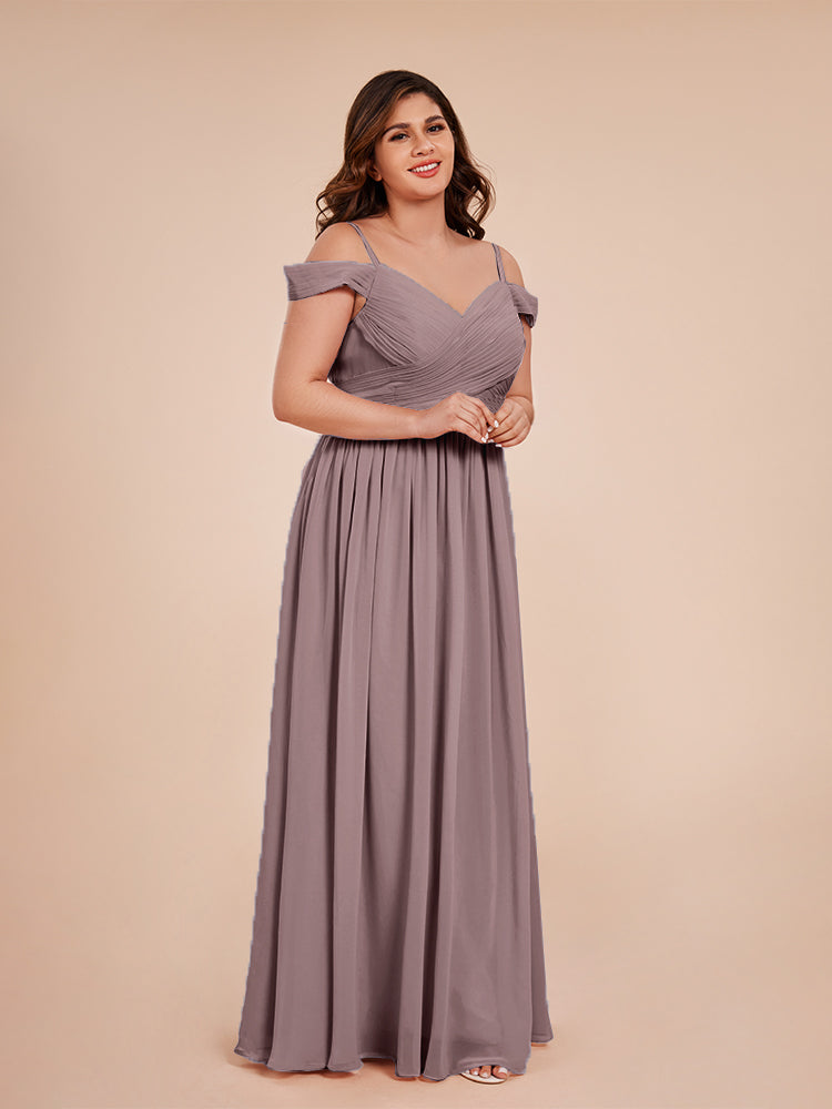 Mia A-line Off The Shoulder Plus Size Bridesmaid Dress