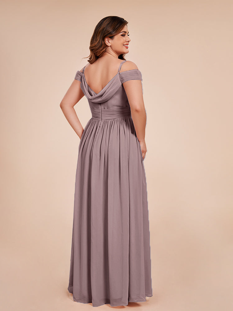 Mia A-line Off The Shoulder Plus Size Bridesmaid Dress