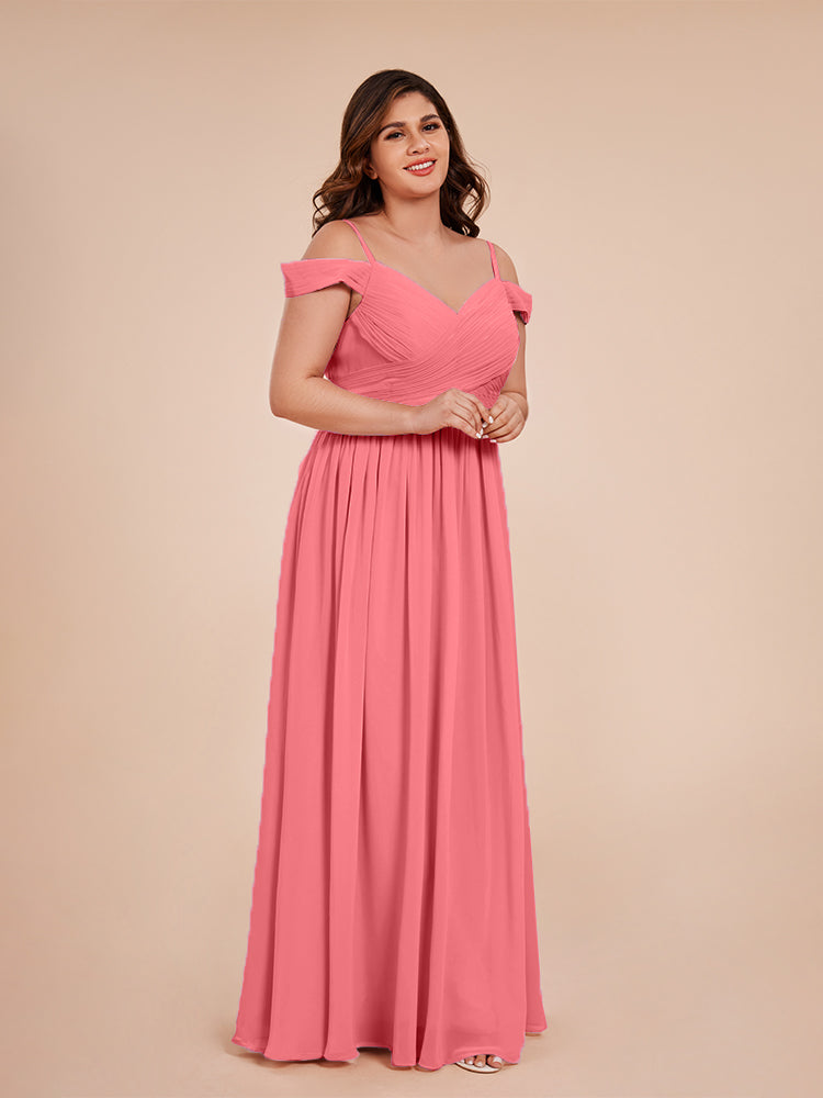 Mia A-line Off The Shoulder Plus Size Bridesmaid Dress