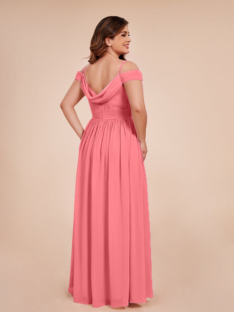 Mia A-line Off The Shoulder Plus Size Bridesmaid Dress