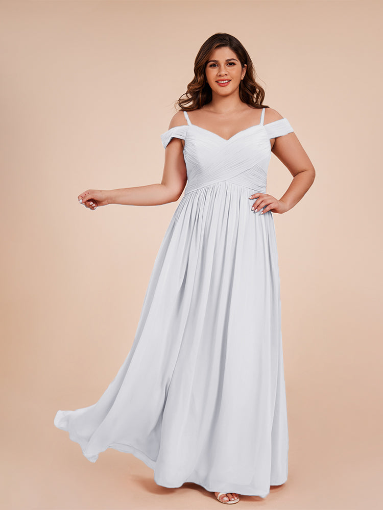 Mia A-line Off The Shoulder Plus Size Bridesmaid Dress