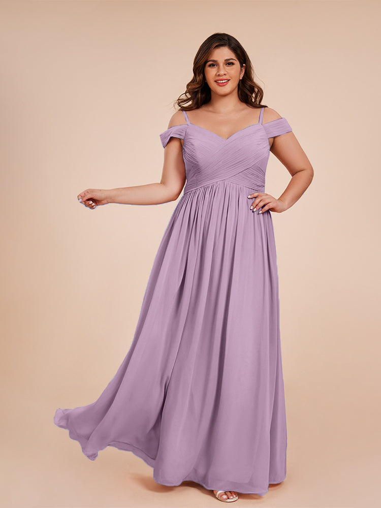 Mia A-line Off The Shoulder Plus Size Bridesmaid Dress