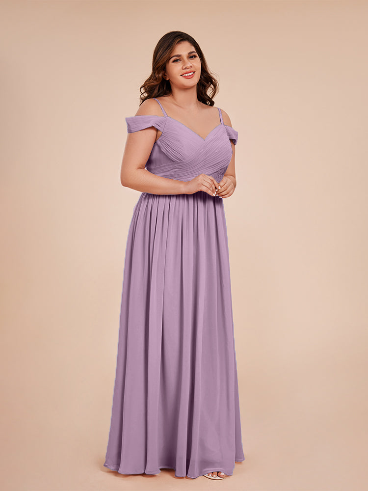 Mia A-line Off The Shoulder Plus Size Bridesmaid Dress