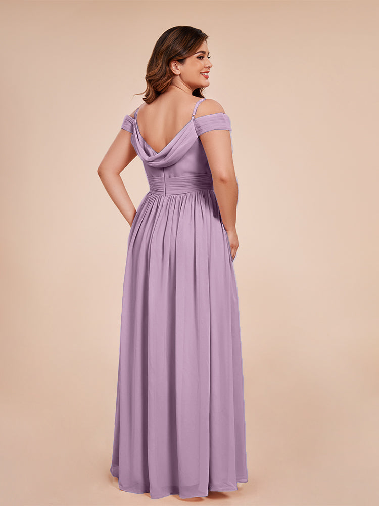 Mia A-line Off The Shoulder Plus Size Bridesmaid Dress