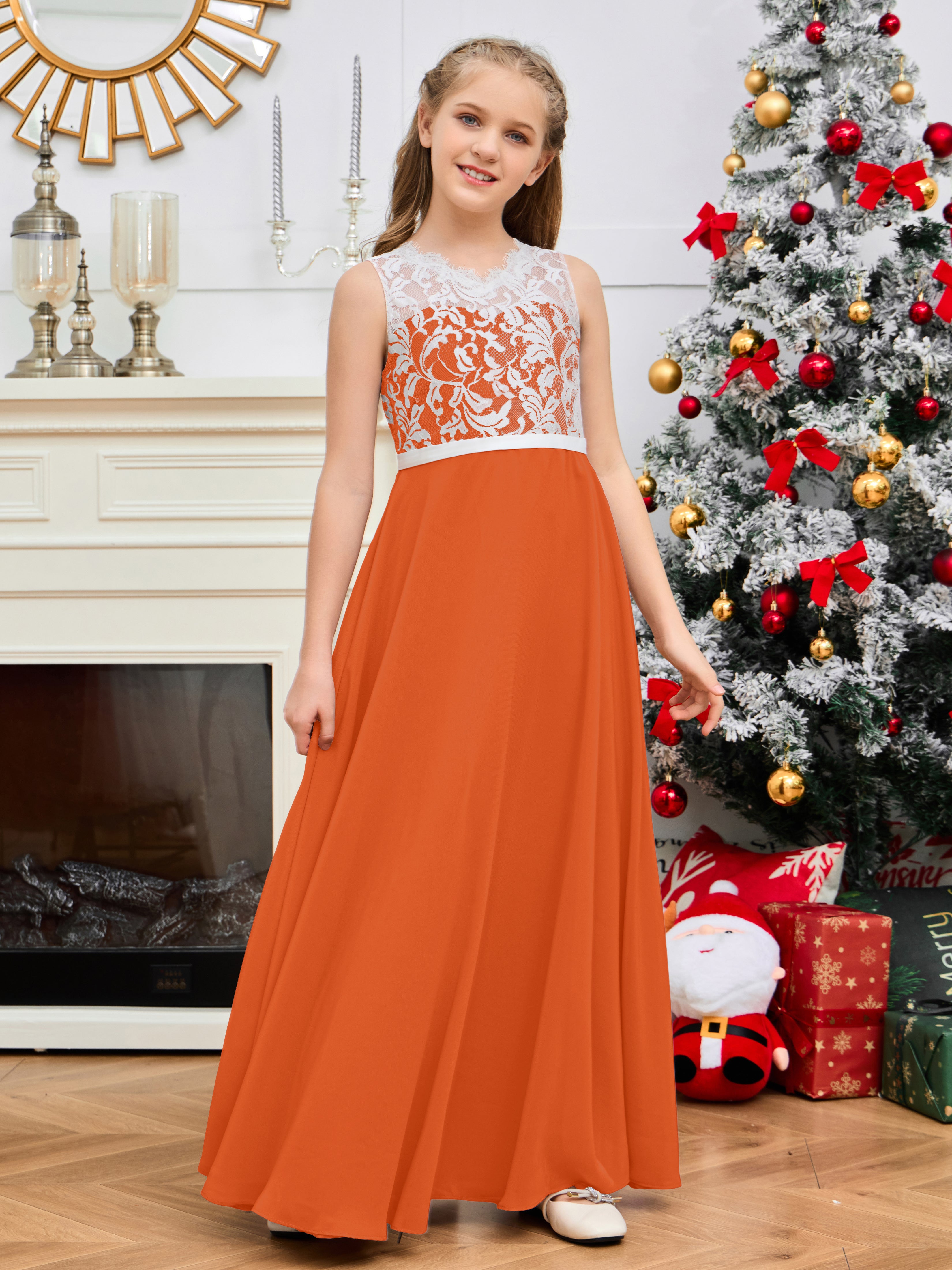 Orange junior bridesmaid dresses hotsell