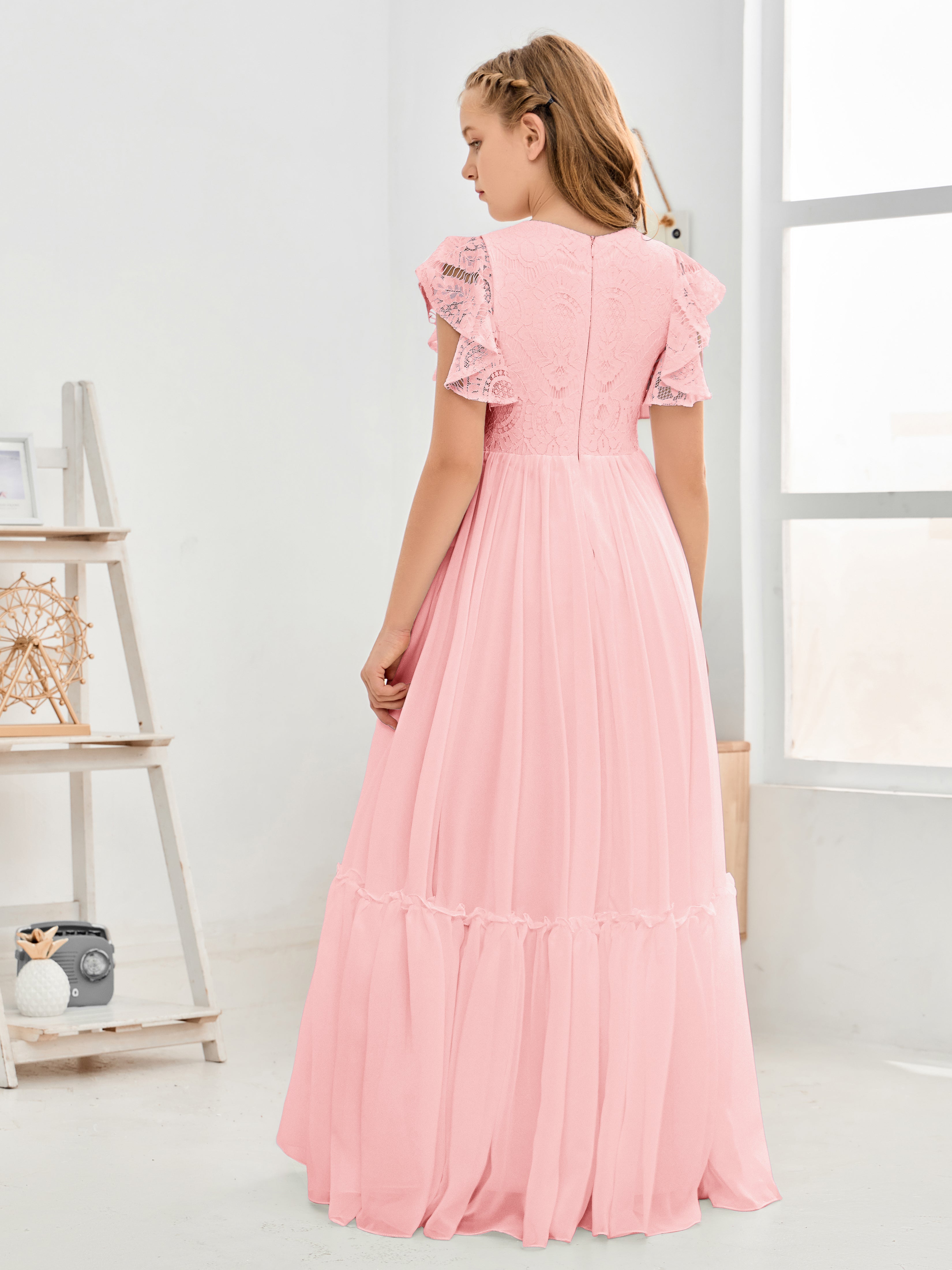 Peach junior bridesmaid dresses hotsell