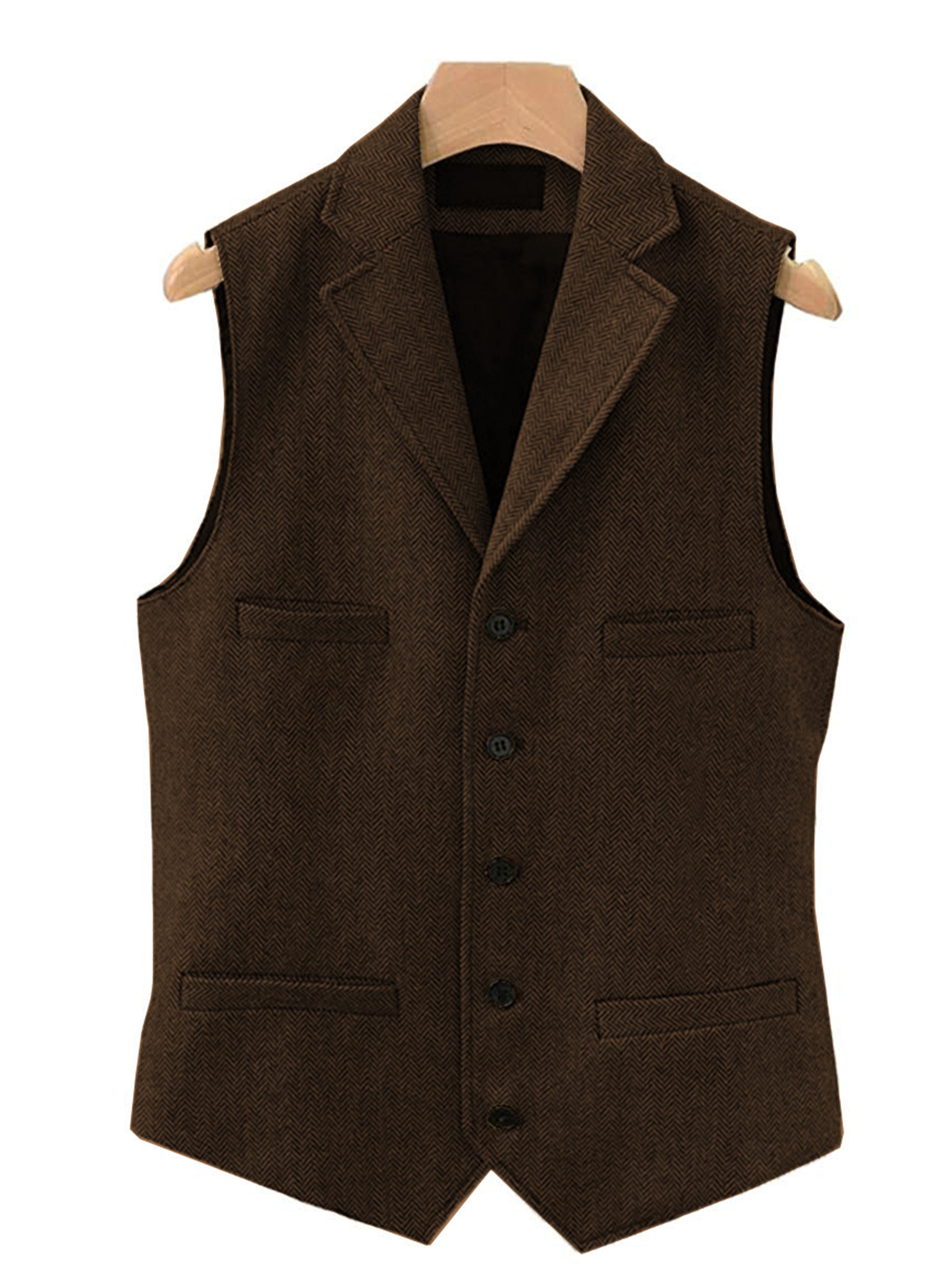 Herringbone Groom Best Man Wedding Dress Vest