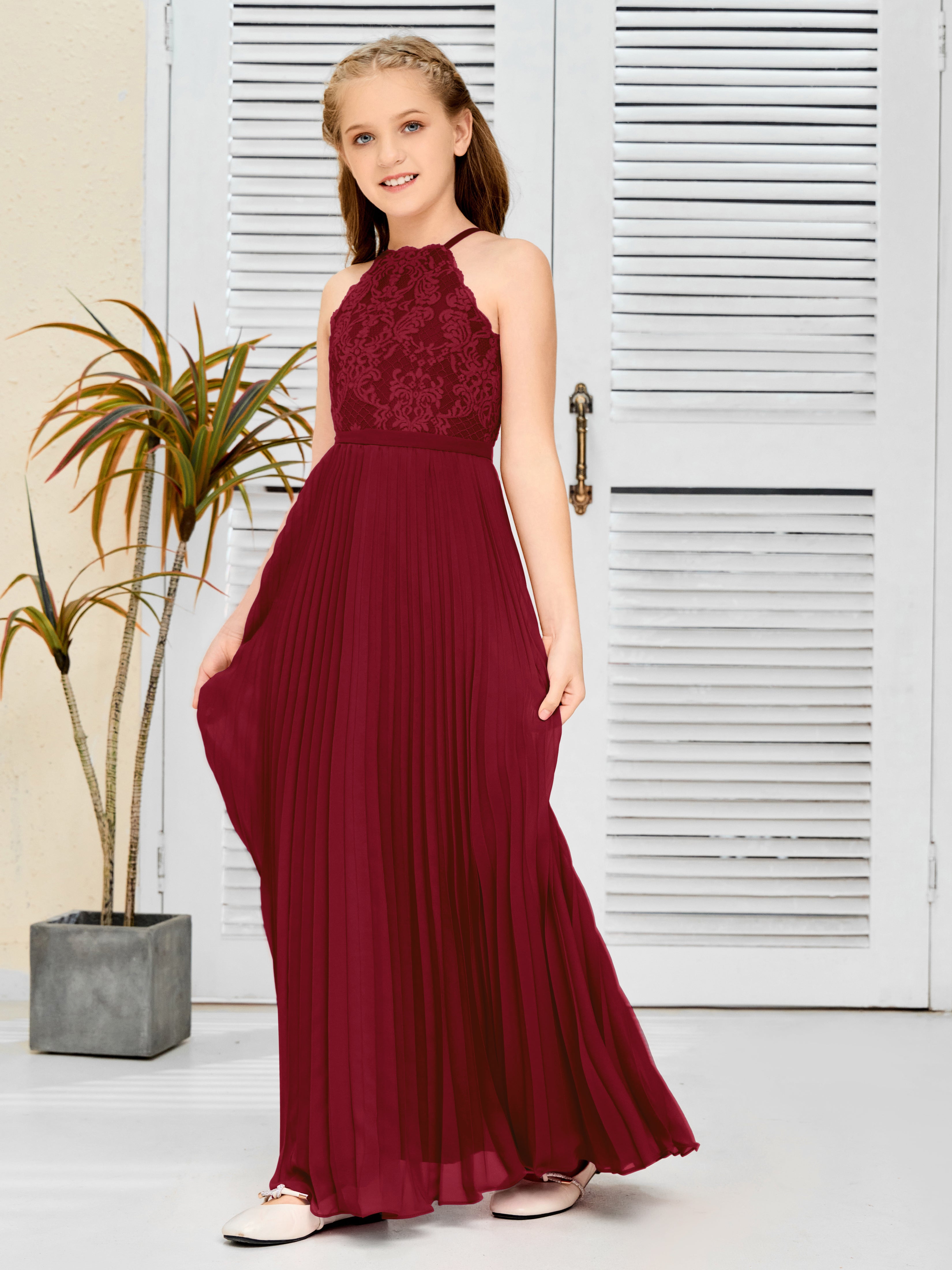 Red junior bridesmaid dresses on sale