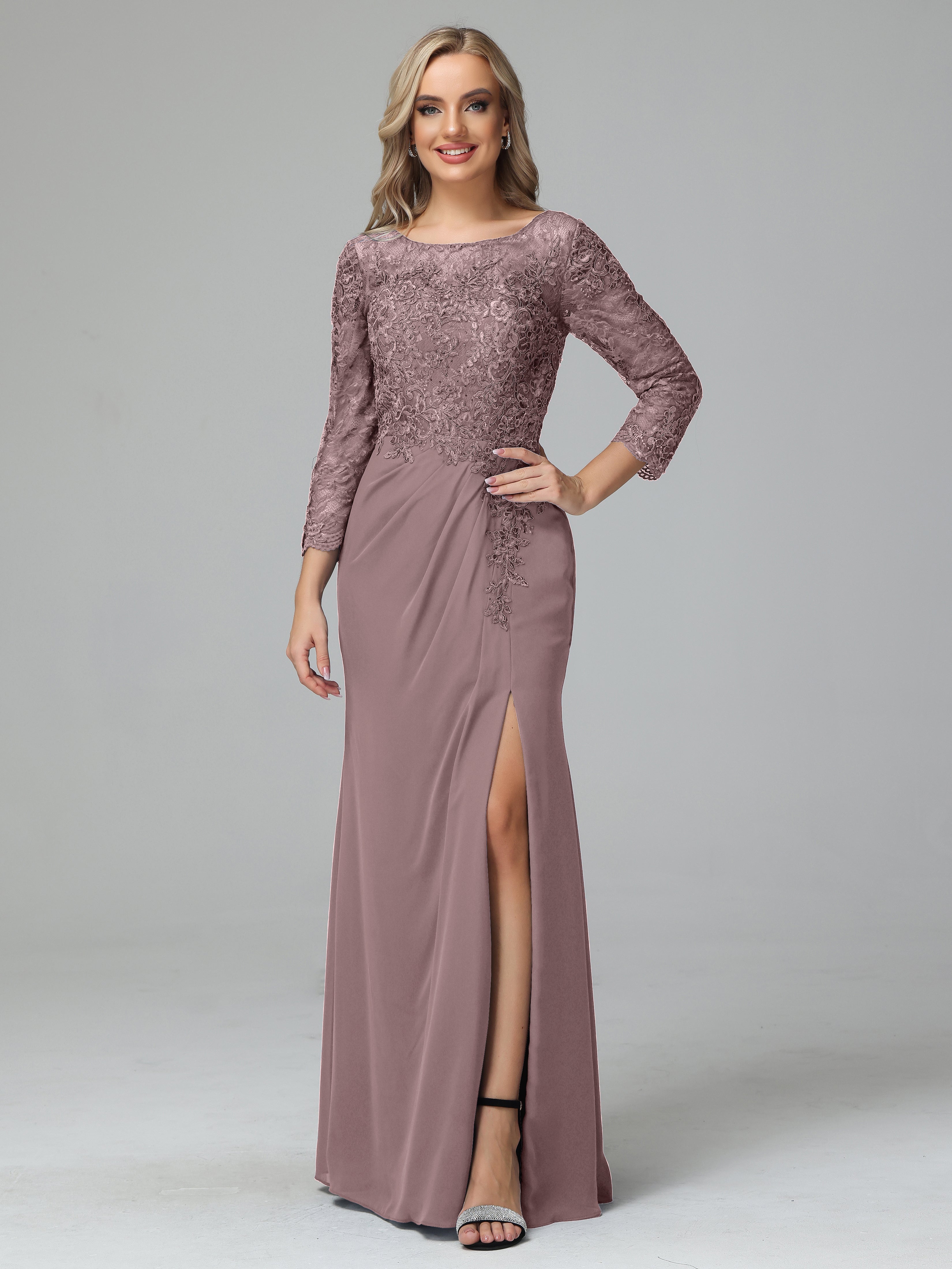 Mauve dress mother fashion of the bride