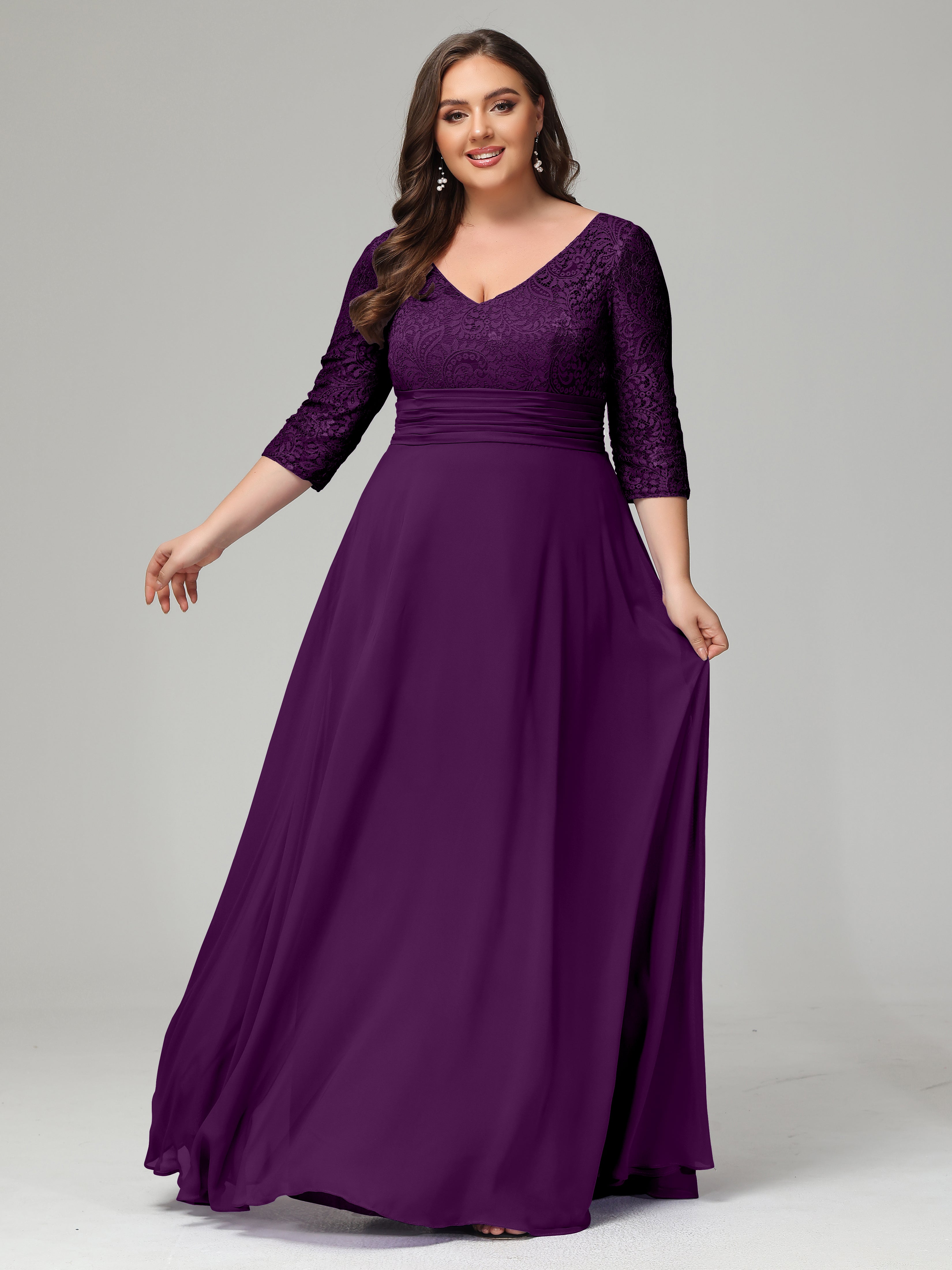 Plus size purple bridesmaid dresses hotsell