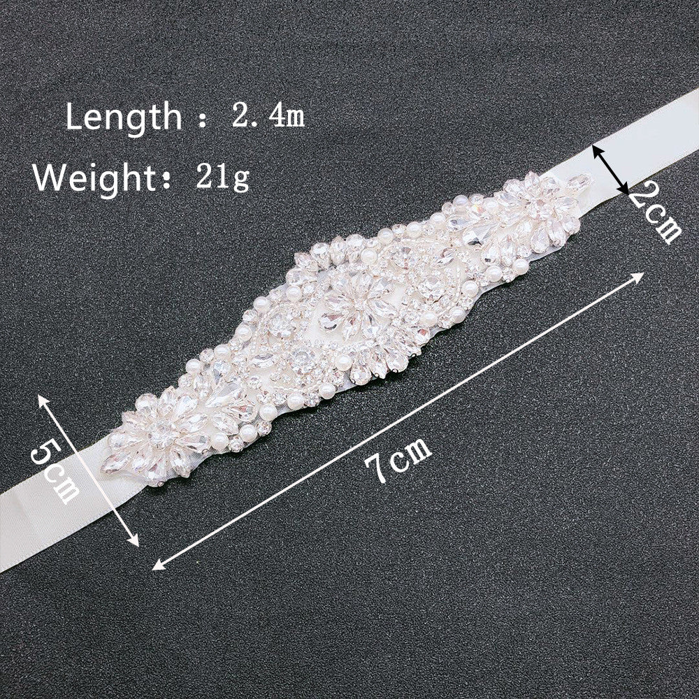 Women Wedding Sash Belt With Rhinestone YD9001