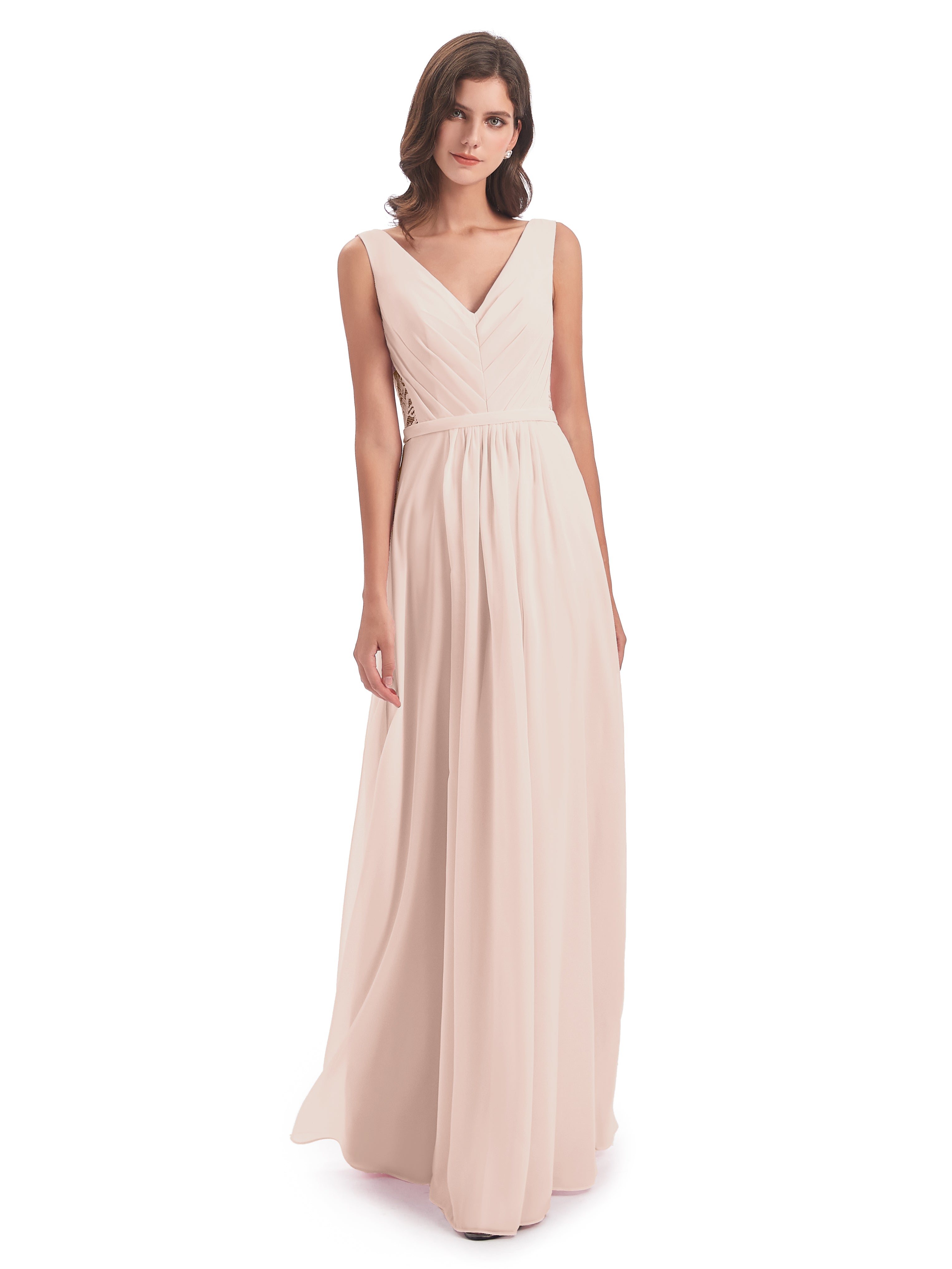 From $79-Glamorous Pearl Pink Bridesmaid Dresses | Cicinia